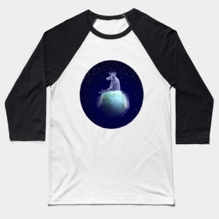 Moose in Space Baseball T-Shirt